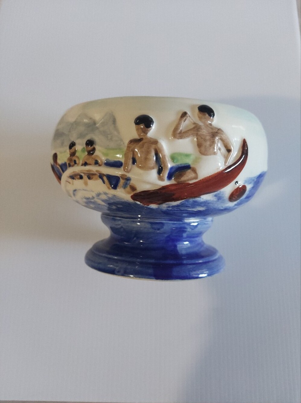 Johnny Quong's Hawaiian Outrigger Footed Tiki Bowl Salt Lake City